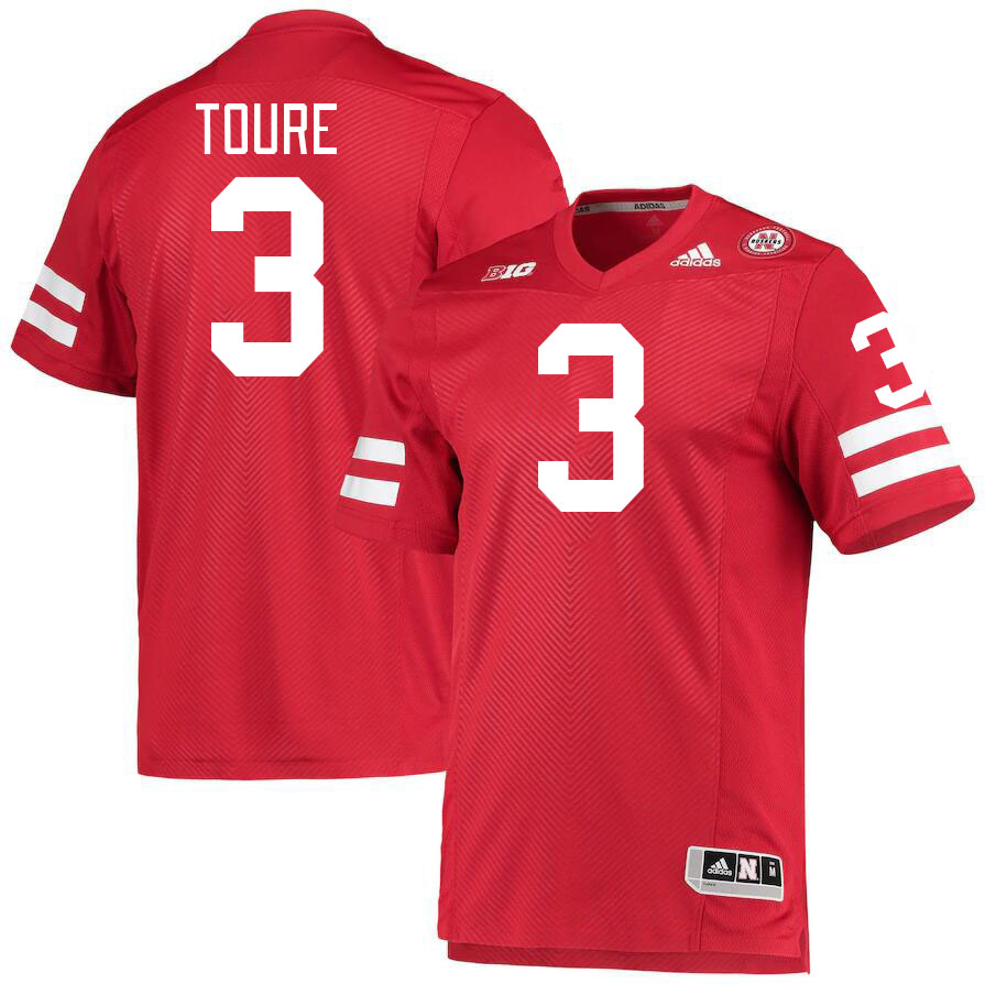 #3 Samori Toure Nebraska Cornhuskers Jerseys Football Stitched-Red